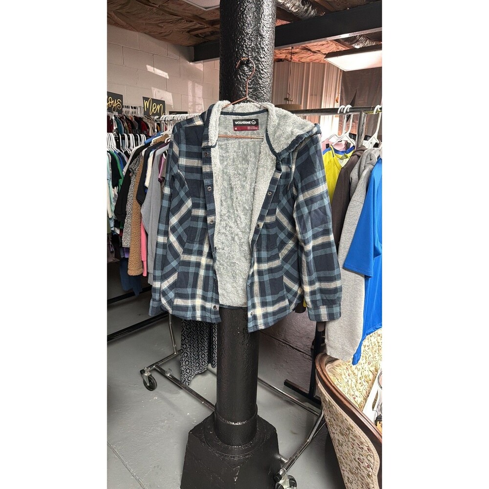 Wolverine Plaid Sherpa-Lined Hooded Flannel Jacket